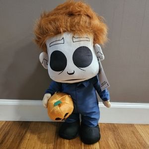 🔪 🎃 New 22" Michael Myers Halloween Horror Plush Door Greeter w/ Pumpkin Decor